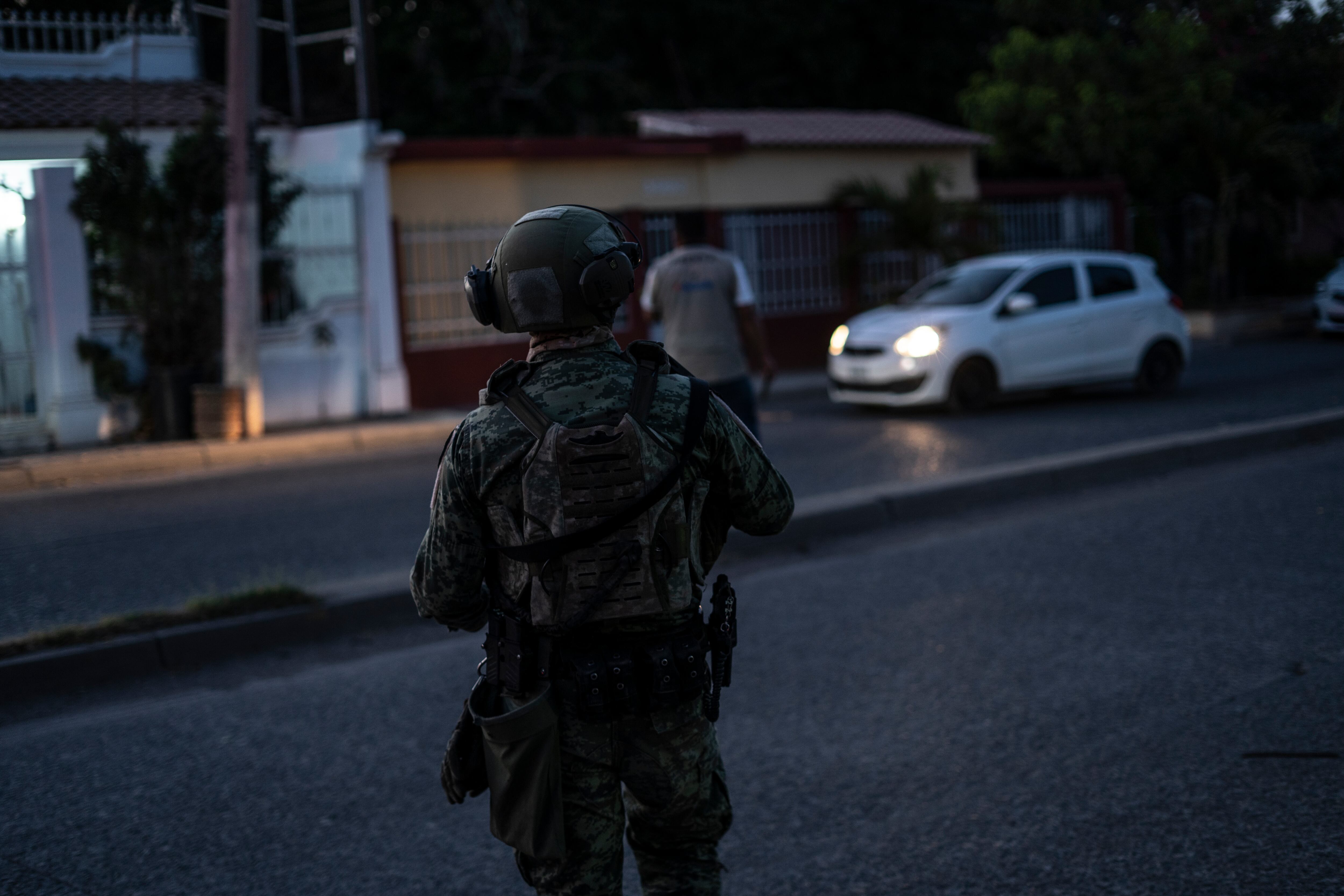 Fuerza de seguridad en Culiacán, Sinaloa, el 25 de noviembre de 2024.