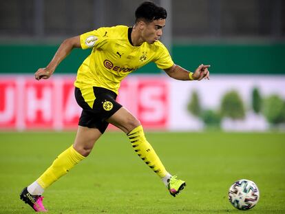 Reinier, con el Dortmund hace una semana en un partido de Copa.