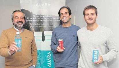 Luis de Sande, Pablo Urbano y Antonio Espinosa de los Monteros, cofundadores de Auara