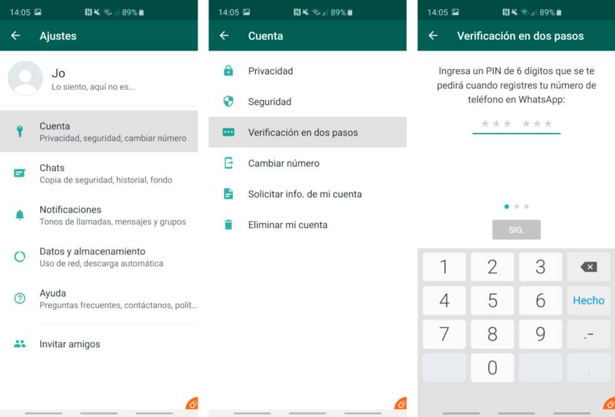 Activa la verificación en dos pasos de WhatsApp y así nadie podrá leer ...
