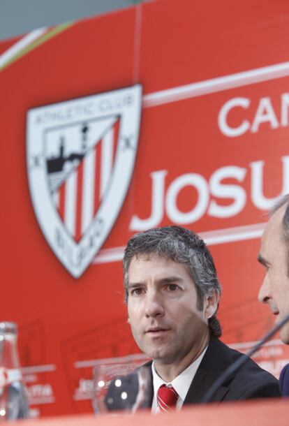 Presentación la candidatura de Josu Urrutia a la presidencia del Athletic, el pasado 13 de junio.