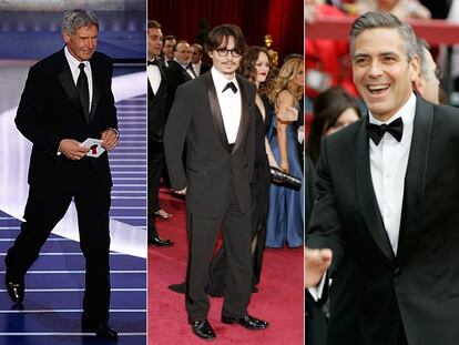 Harrison Ford, Johnny Depp y George Clooney
