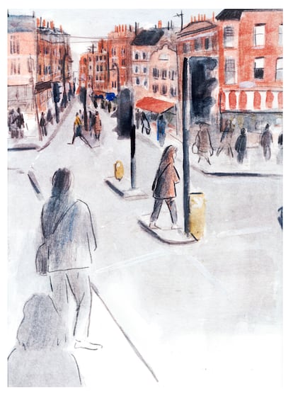 El encaje de las calles de Londres dibujado por Lizzy Stewart en una imagen cedida por la editorial Errata Naturae.