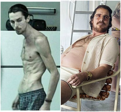 Se há um especialista em mudanças drásticas é Christian Bale, especialmente no que se refere ao peso. Para ‘O Maquinista’ (2004), o ator perdeu 28 quilos com uma dieta de quatro meses que consistia em consumir só água, uma maçã e uma xícara de café por dia, além de um uísque ocasionalmente. Quando começou a rodagem, o ator pesava apenas 54 quilos e estava praticamente irreconhecível. Para seu papel em ‘Trapaça’ (2013) foi justamente o contrário: engordou 20 quilos à base de donuts.