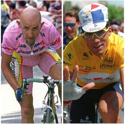 En los primeros 90, Marco Pantani, nacido en Cesena en 1970, formó parte, junto a Gianni Bugno o Claudio Chiapucci, del club de magníficos ciclistas italianos eclipsados por Miguel Induráin. Sin embargo, a diferencia de Poulidor, que sobrevivió a la dictadura de Anquetil para ser sometido años después a la de Eddy Mercx, Pantani sí aprovechó su oportunidad de asaltar los cielos en cuanto se retiró el extraterrestre de Villava. Ya en 1997 anduvo cerca en la general del Tour de Francia del alemán Jan Ulrich, al que derrotaría el año siguiente. Y lo hizo a lo grande, con un majestuoso ataque al pie del Galibier que le permitió llegar a la meta de Les Deux Alpes con nueve minutos de ventaja que a la postre serían decisivos. Pese a lo deprimente que acabaría siendo la recta final de su vida, a Pantani, sancionado por dopaje un año después de su gran éxito y fallecido en extrañas circunstancias en un hotel de Rímini en 2004, con solo 34 años, hay que reconocerle que supo resistirse con uñas y dientes al papel de segundo en discordia al que parecía condenado cuando empezó a descollar en el pelotón internacional.