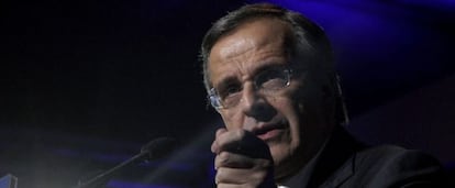 El primer ministro griego, Andonis Samarás, presidente del partido Nueva Democracia.