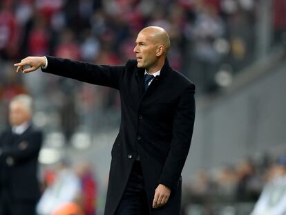 Zinedine Zidane durante el partido contra el Bayern.