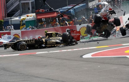 Alonso, por los aires.