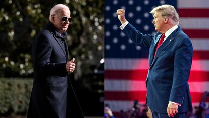 Joe Biden y Donald Trump en una composición fotográfica.