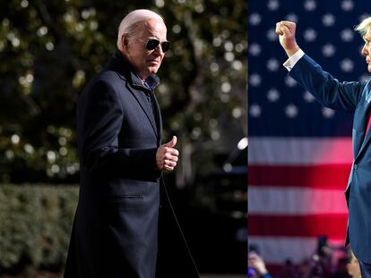 Joe Biden y Donald Trump en una composición fotográfica.