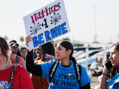 Seguidoras de Bernie Sanders en Arizona.