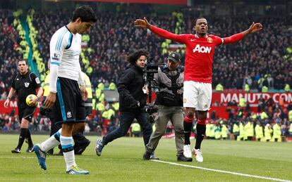 Al final del encuentro, el senegalés ha ido a celebrar el triunfo junto al uruguayo