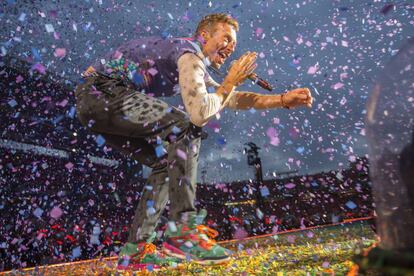 Chris Martin, en un concierto en Barcelona en 2016.