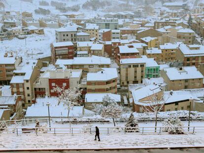 Snow in the city of Teruel this February.