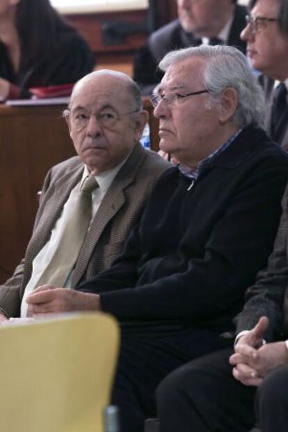 Félix Millet y Jordi Montull durante el juicio.