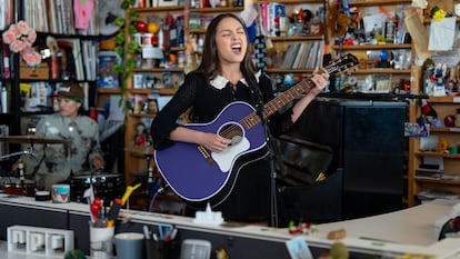 Olivia Rodrigo, en la sede de la NPR.