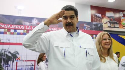 El presidente Venezolano, Nicolás Maduro, este martes en un acto de Gobierno.