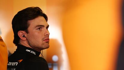 Patricio O'Ward durante la práctica uno del Gran Premio de México, este viernes.