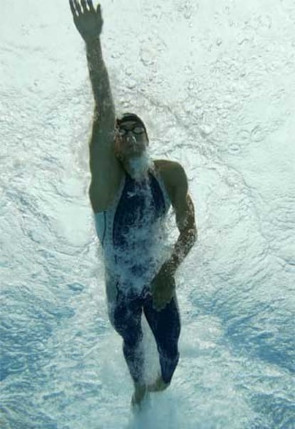 Phelps, durante la prueba de 200 libres que ganó.