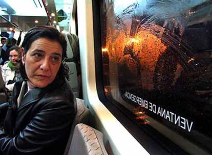 Rosa María Ventas, herida el 11-M, durante el mismo trayecto que efectuó aquel día en uno de los <i>trenes de la muerte.</i>