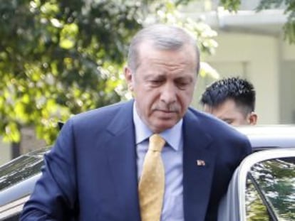 El presidente de Turquía, Recep Tayyip Erdogan, en una visita oficial a Indonesia.
