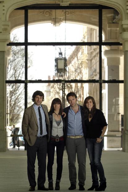 Álvaro Cebrían, Isabel Llorens, Celemente Cebrián y Carlota Mateos, en el I Día del Emprendedor en Madrid, en el Palacio de Cibeles.