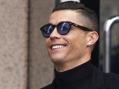 Cristiano Ronaldo saliendo de la Audiencia Provincial, en Madrid el pasado martes. 