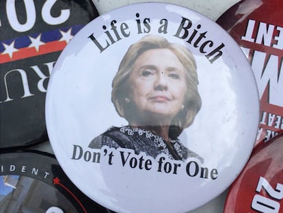 «La vida es muy puta. No votes a una»: las camisetas más machistas de Donald Trump