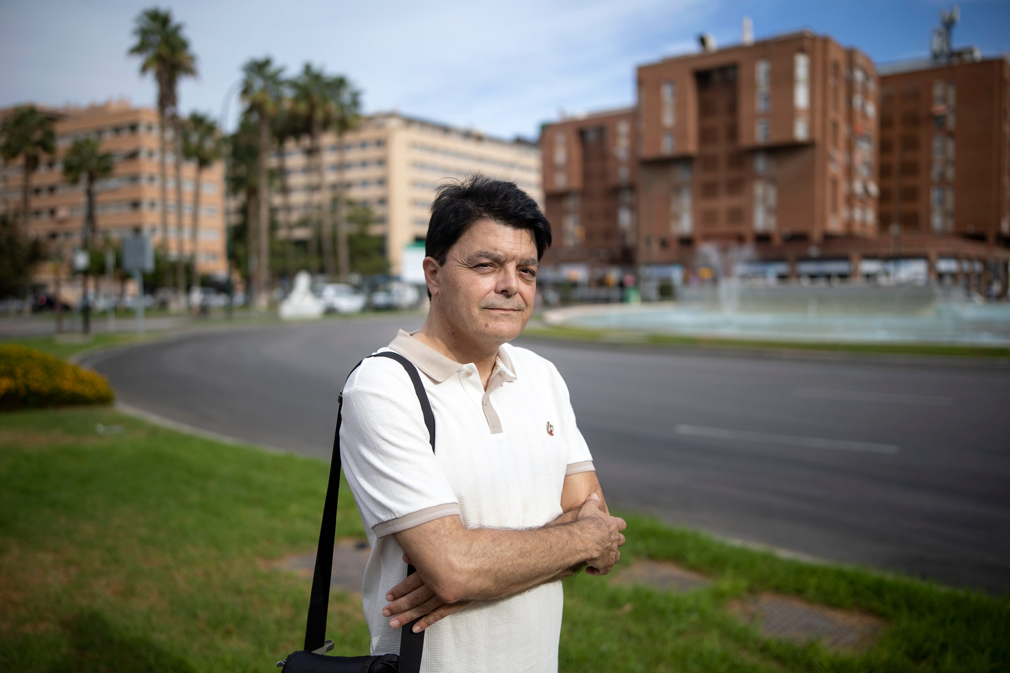 Jesús Pérez, uno de los afectados por el cobro de los gastos de notaría, asesoría y registro de la propiedad en Benalmádena (Málaga) el 24 de septiembre de 2025