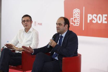Eduardo Madina y Jos&eacute; Carlos D&iacute;ez, que preparan las ponencias pol&iacute;tica y econ&oacute;mica del PSOE. 