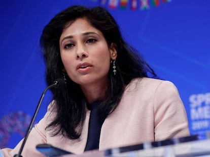 Economista-chefe do FMI, Gita Gopinath. 