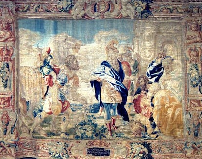 Uno de los 23 tapices que tiene la asociación, cuyo cartón dibujó en su taller el propio Rubens.