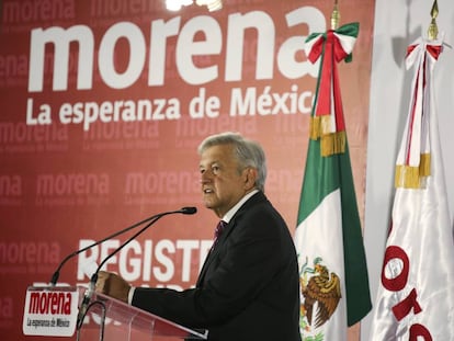 Andrés Manuel López Obrador, candidato de Morena a la presidencia de México