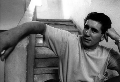 El boxeador Poli Díaz, el Potro de Vallecas, en una imagen tomada en 1990
