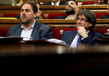 Oriol Junqueras i Carles Puigdemont.