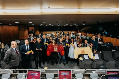 Los participantes en la jornada del Congreso, en una imagen cedida por Aevi.