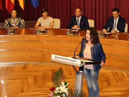 La concejal Nazareth Quijano, durante una intervención en el Ayuntamiento.