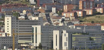 Vista del complejo hospitalario de Ourense. 