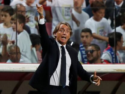 Roberto Mancini, el lunes ante Portugal.