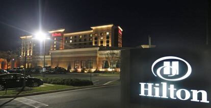 Un hotel de la cadena Hilton en Richmond, Virginia (Estados Unidos). 