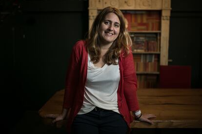 Marta Pascal, Secretaria General del Partit Nacionalista de Catalunya (PNC), el pasado viernes en un bar de Barcelona