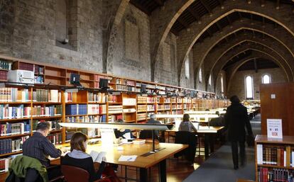 Sala de consulta de la Biblioteca Nacional de Catalunya.