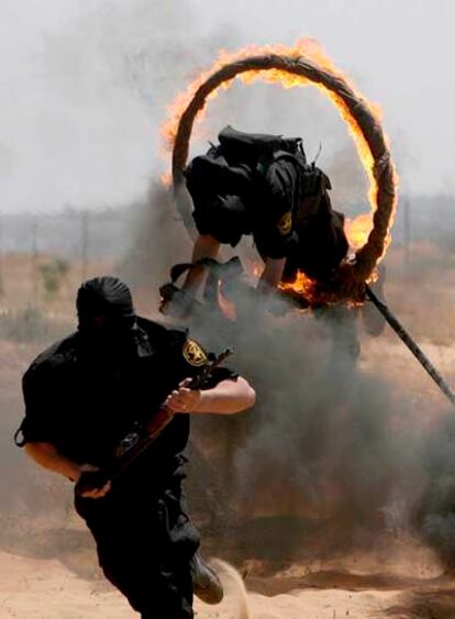 Militantes de la 'yihad' islámica se entrenan en Gaza (Palestina).
