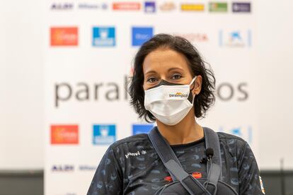 Teresa Perales, premio Princesa de Asturias de los Deportes, en el acto de presentación de los ocho atletas aragoneses preseleccionados para competir en los Juegos Paralímpicos de Tokio.