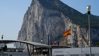Frontera entre España y el Peñón de Gibraltar.