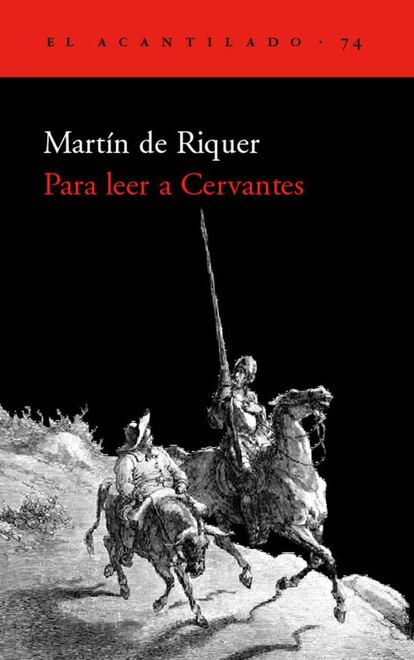 "Siempre es bueno disponer de un mapa con que recorrer ese país en palabras que es Miguel de Cervantes. De entre otras muchas guías y prontuarios, el lector que se eche por vez primera al monte cervantino podrá contar con la aproximación del profesor Martín de Riquer, que tuvo una larga vida en los hogares españoles dentro de la Biblioteca Clásica Salvat/RTVE. Y no se olvide de llevar en la mochila la Introducción al Quijote de Edward C. Riley (1990), La interpretación cervantina del Quijote de Daniel Eisenberg (1995) o las páginas obligadas que Antonio Rey Hazas, un cervantista de tomo y lomo, nos ha dejado en su Poética de la libertad y otras claves cervantinas (2005)". Por LUIS GÓMEZ CANSECO