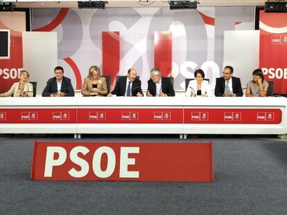 Reuni&oacute;n de la ejecutiva federal  del PSOE, el pasado lunes.  