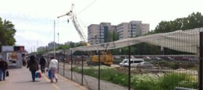 Las obras del metro invaden toda la avenida principal de Drumul Tabereri.