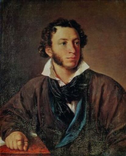 Retrato de Alexander Pushkin.
