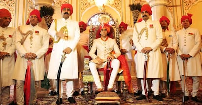 El maharajá de Jaipur, Sawai Padmanabh Singh, durante los actos de celebración de su dieciocho cumpleaños en julio de 2016. in Jaipur, India.